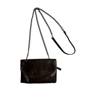 Hobo International Daria Fold‎ Over Mini Crossbody Bag Leather Brown Women